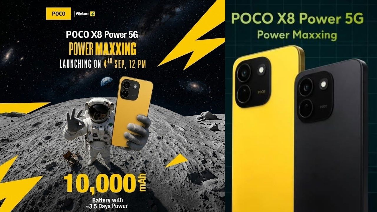 10,000mAh బ్యాటరీ, డ్యూయల్ టోన్ డిజైన్, AMOLED డిస్‌ప్లేతో సెప్టెంబర్ 4న రానున్న POCO X8 Power 5G..!