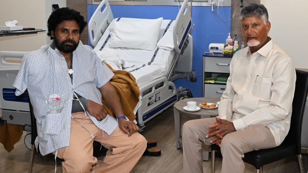 సీఎం చంద్రబాబు ముంబైలో పవన్ కల్యాణ్‌ను పరామర్శించారు