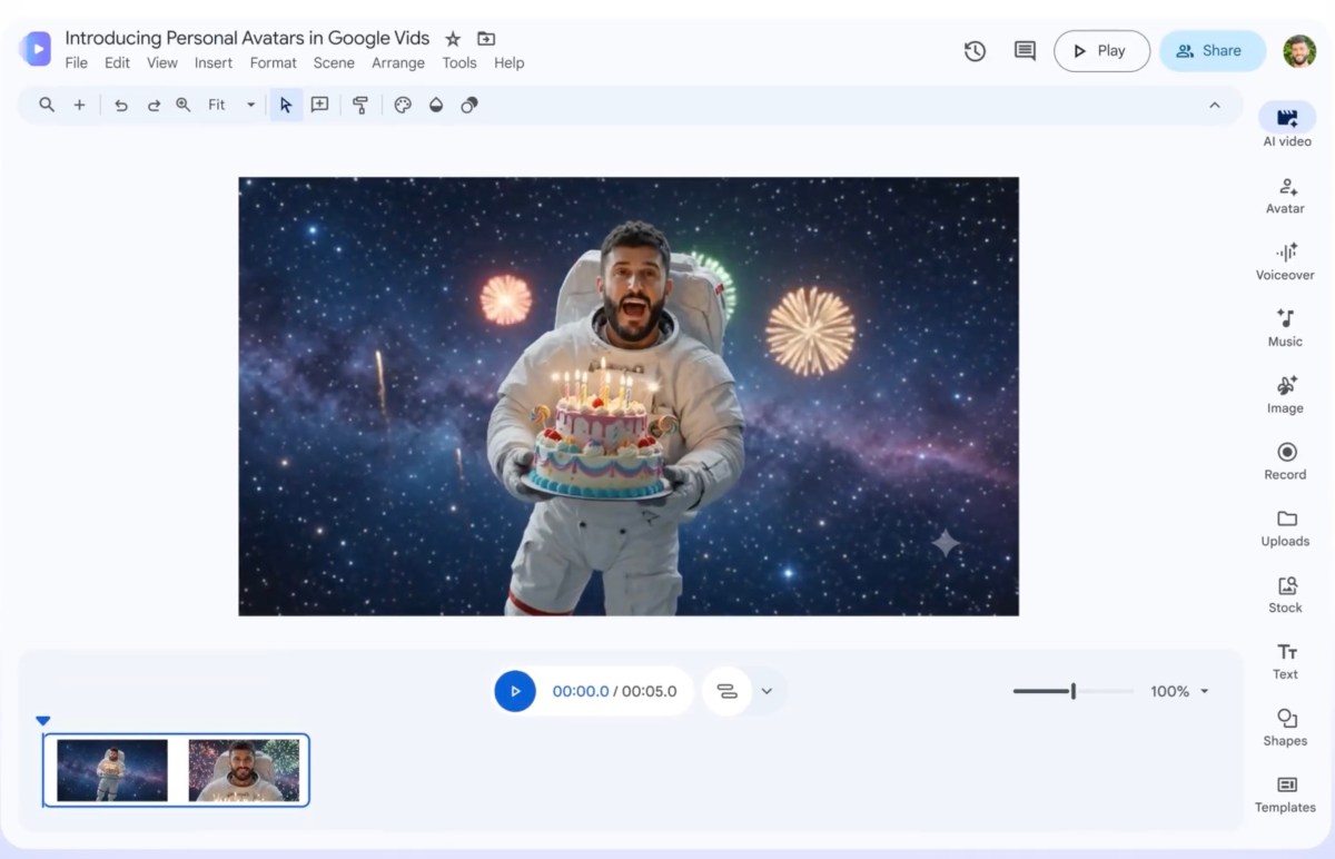Google Vids అప్డేట్: మీలాగే కనిపించే AI అవతార్లను సృష్టించవచ్చు
