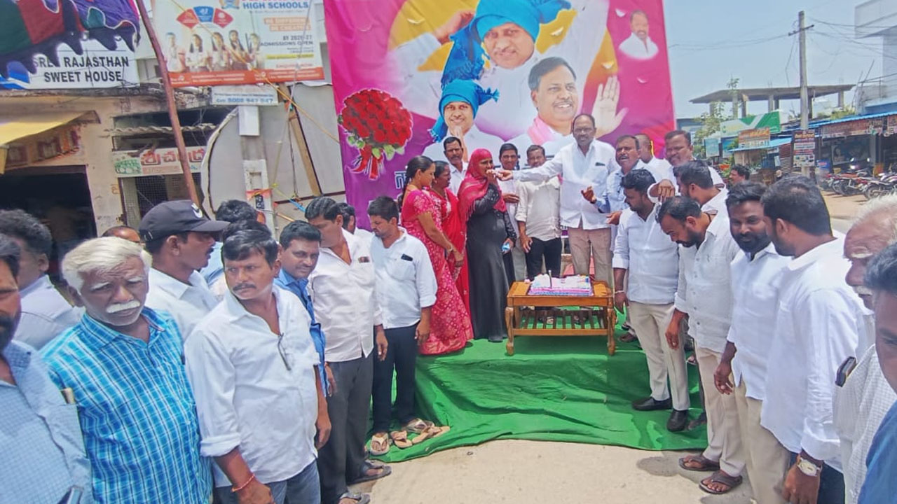 ఎమ్మెల్యే పల్లా 61వ పుట్టినరోజు: ధర్మసాగర్లో కేక్, ఫలాలు, ఫైర్వర్క్స్
