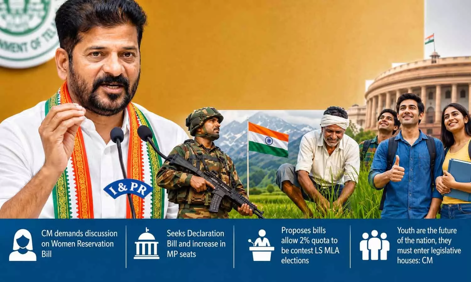 ఎన్నికల్లో పోటీకి కనీస వయస్సు 21 ఏళ్లు: ప్రధాని మోదీకి సీఎం రేవంత్ విజ్ఞప్తి