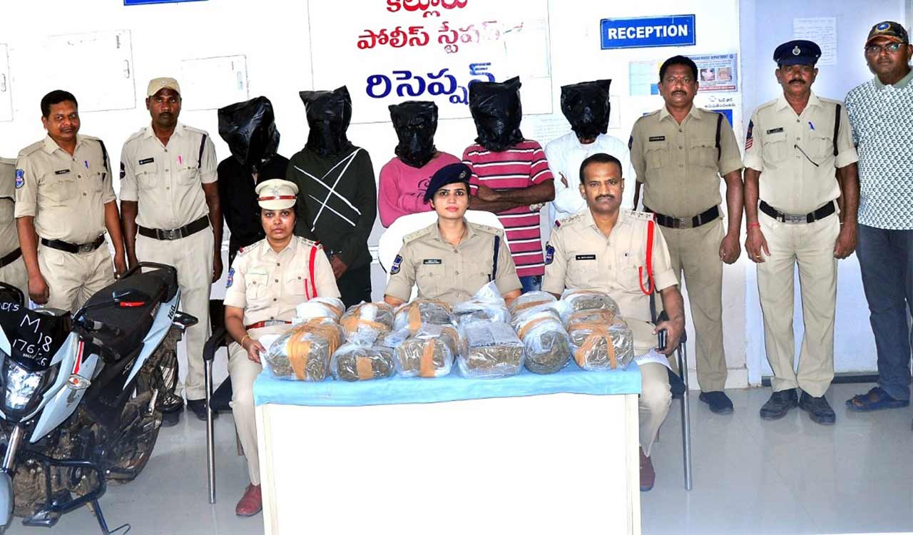 ఖమ్మంలో 23 కిలోల గంజాయి పట్టివేత: ఐదుగురు అరెస్ట్