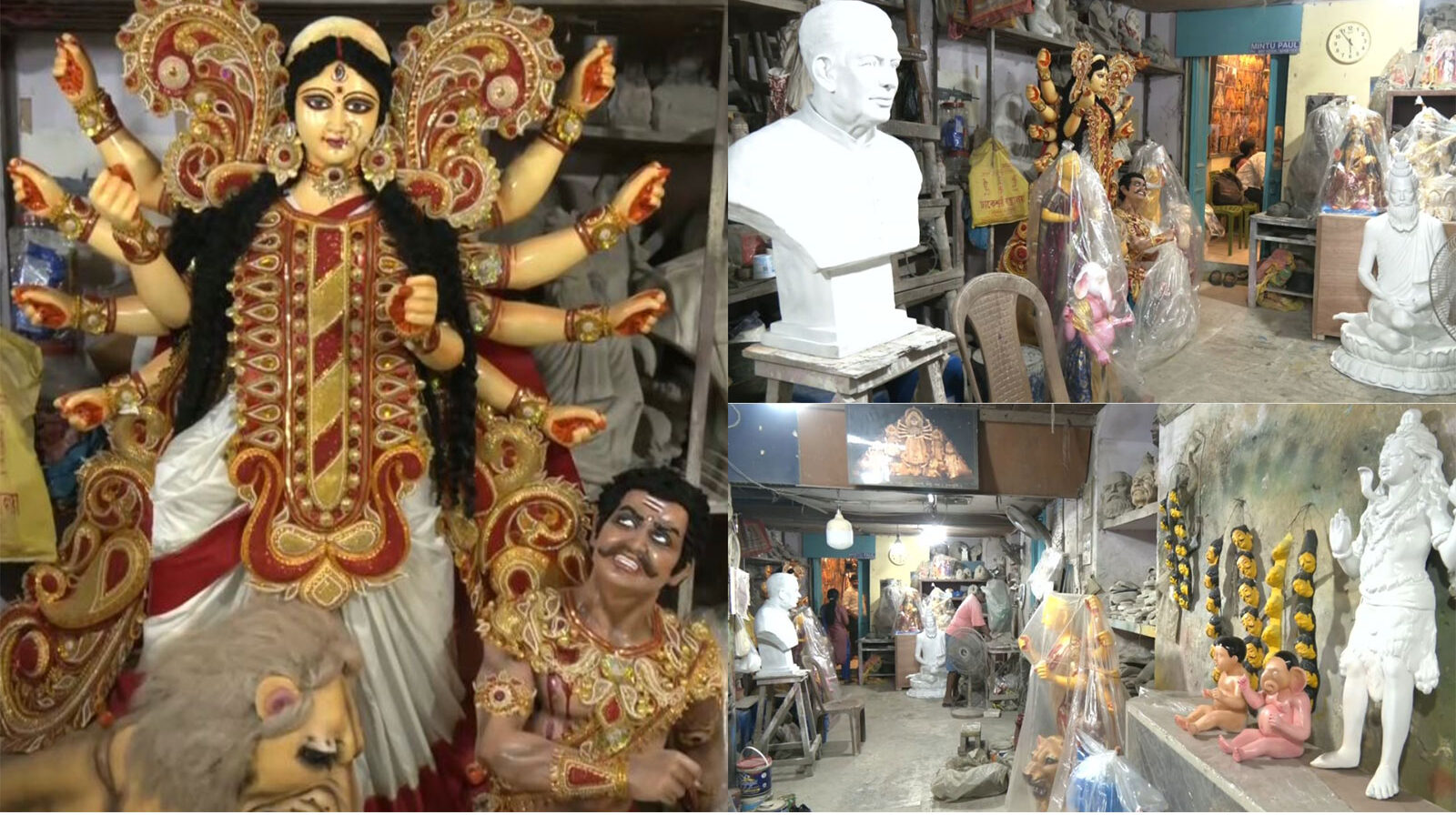 కుమర్‌తులి నుంచి విదేశాలకు దుర్గాదేవి విగ్రహాలు: పెరిగిన ఆర్డర్లు