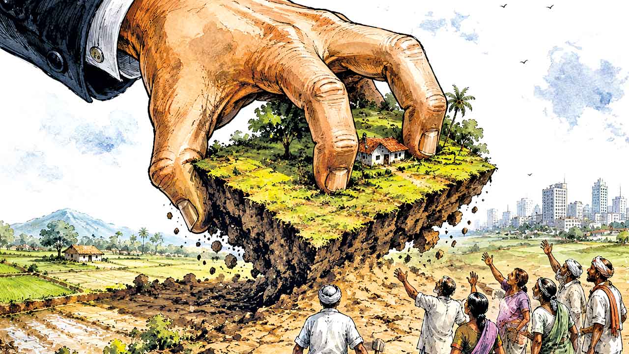 శామీర్పేటలో 1,049 ఎకరాల భూ బదలాయింపుపై రైతుల ఆందోళన