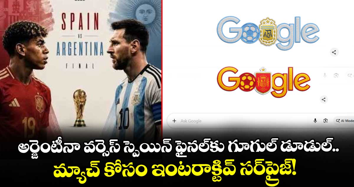 ఫిఫా వరల్డ్ కప్ ఫైనల్: గూగుల్ ప్రత్యేక డూడుల్ ఆవిష్కరణ