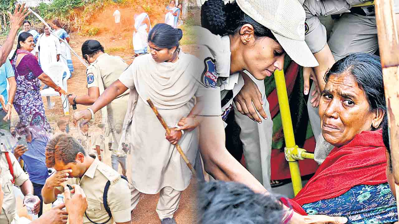 బహదూర్గూడలో 650 ఎకరాల భూముల సేకరణకు రైతుల తీవ్ర నిరసన